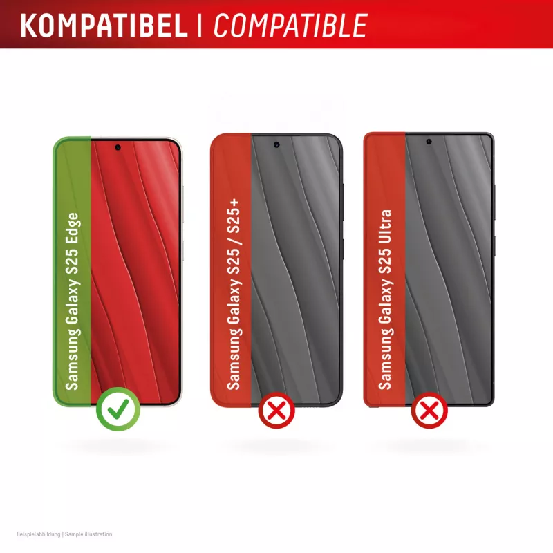 Displex Privacy Screen Protector (10H) Samsung Galaxy S25 Edge, Eco-asennuskehys, katselusuojafiltteri