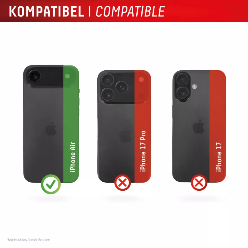 Displex Full Cover kameralinssilasi iPhone Air, 10H, täysi kameransuojaus, Quick Mount, 2 kpl