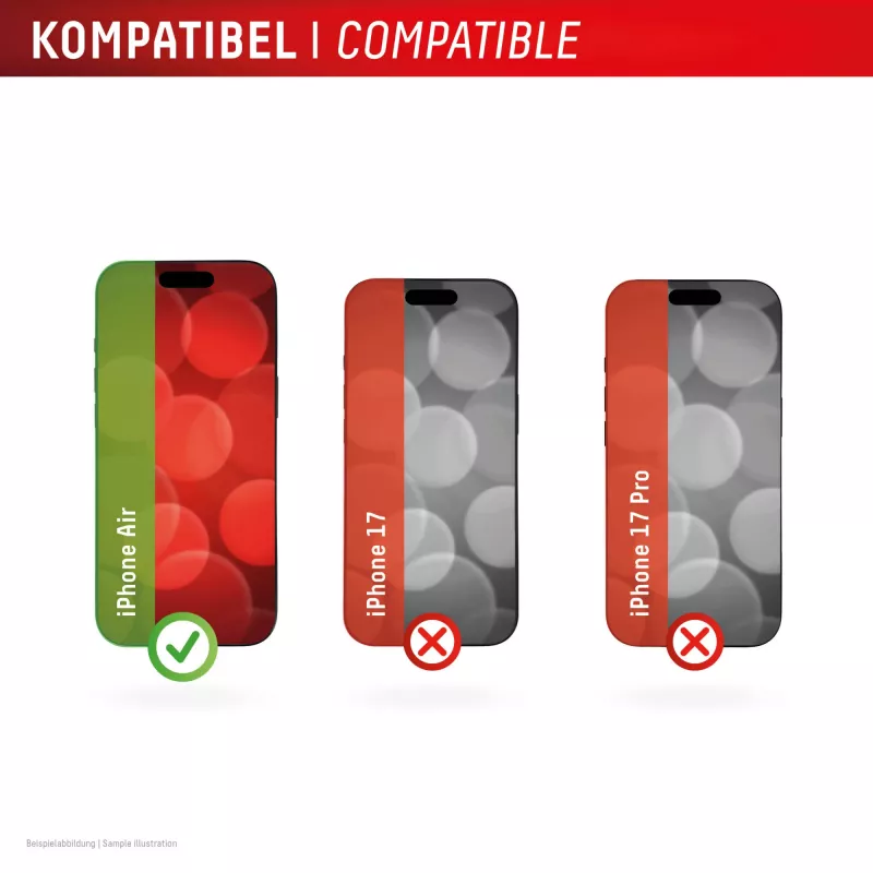 Displex näytönsuojakalvo (10H) Apple iPhone Air, Eco-asennuskehys, naarmuuntumaton