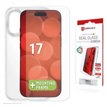 Displex näytönsuojakalvo + kotelo Apple iPhone 17, Eco-asennuskehys, naarmuuntumaton