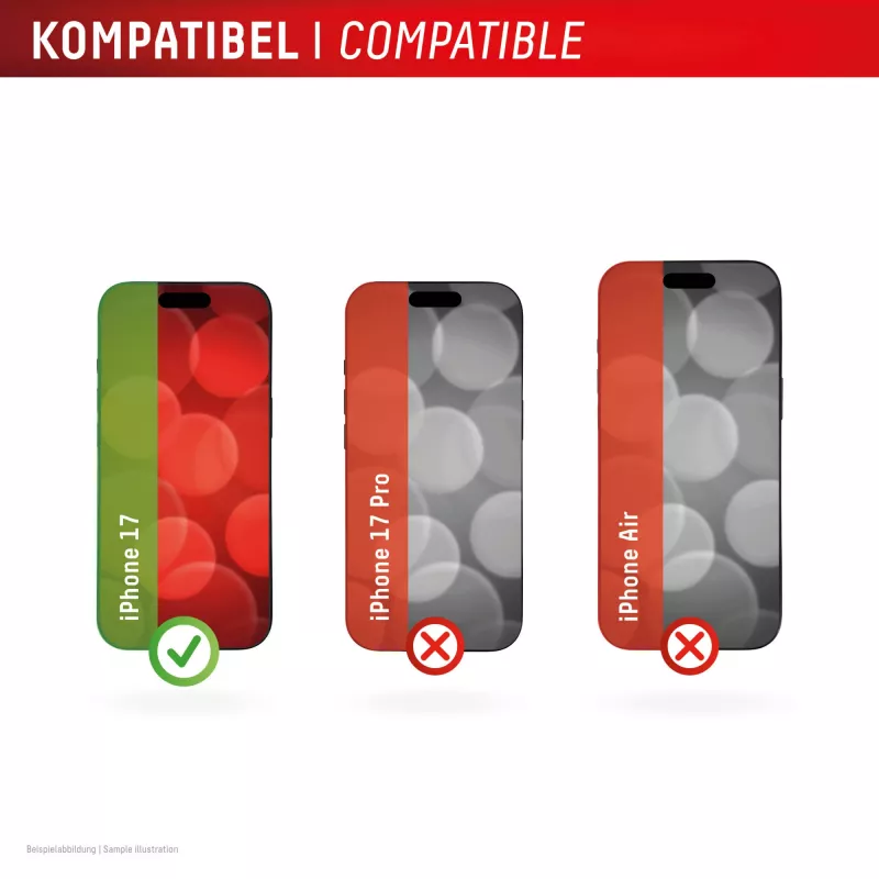 Displex näytönsuojakalvo + kotelo Apple iPhone 17, Eco-asennuskehys, naarmuuntumaton