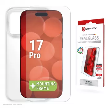 Displex näytönsuojakalvo + kotelo Apple iPhone 17 Pro, Eco-asennuskehys, naarmuuntumaton