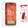 Displex näytönsuojakalvo + kotelo Apple iPhone 17 Pro, Eco-asennuskehys, naarmuuntumaton