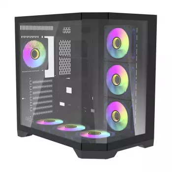 Tietokonekotelo Darkflash FT418 PRO, ATX, musta
