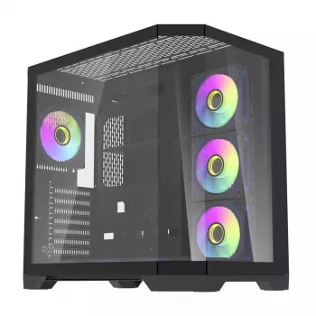 Tietokonekotelo Darkflash FT418 PRO, ATX, musta