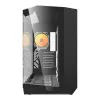 Tietokonekotelo Darkflash DY470 ATX musta 4 tuulettimella ja GPU-telineellä
