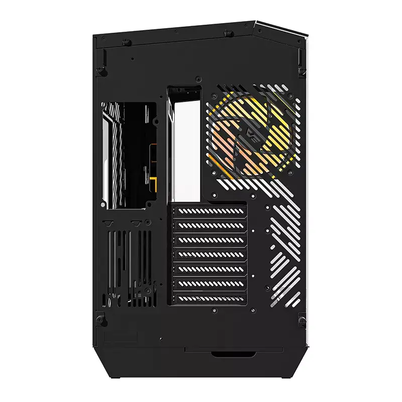 Tietokonekotelo Darkflash DY470 ATX musta 4 tuulettimella ja GPU-telineellä