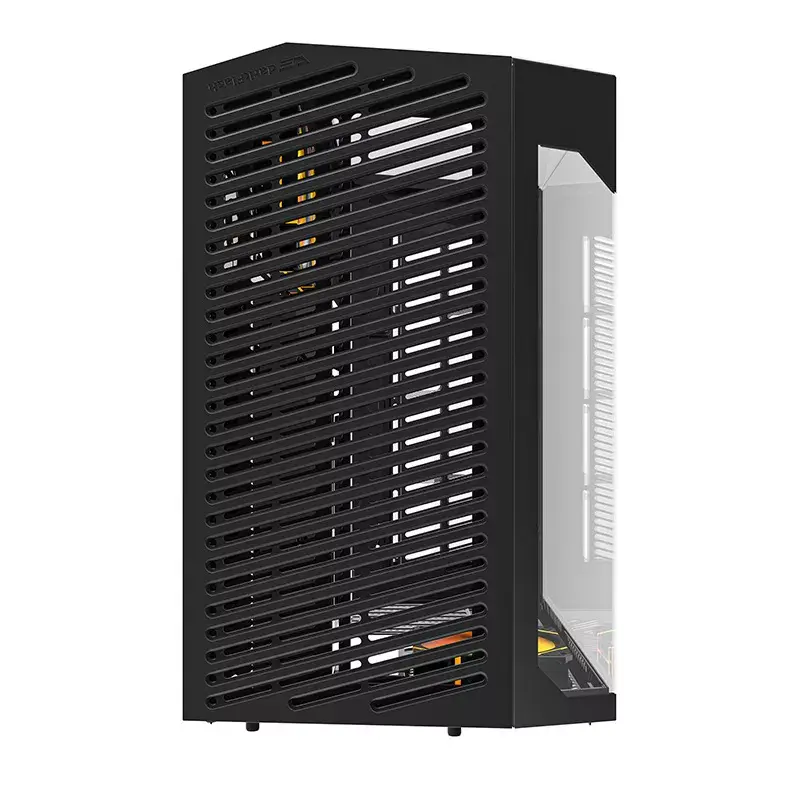 Tietokonekotelo Darkflash DY470 ATX musta 4 tuulettimella ja GPU-telineellä