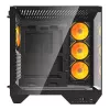Tietokonekotelo Darkflash DY470 ATX musta 4 tuulettimella ja GPU-telineellä