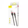 USB-A - Lightning -kaapeli Baseus CALKLF-C19 2 m – alumiinikotelo, 1,5 A, musta/punainen