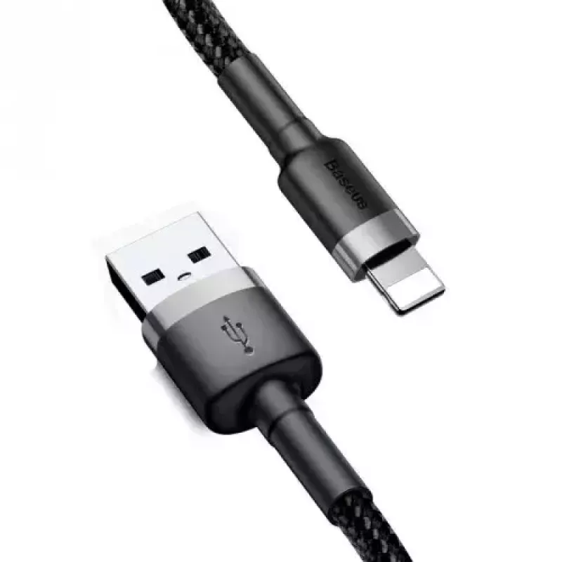 Baseus Cafule CALKLF-AG1 USB-A–Lightning-kaapeli, 2,4 A, 0,5 m, musta/harmaa