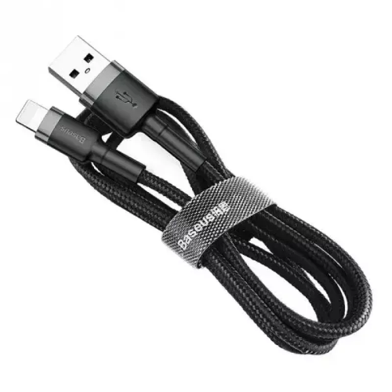 Baseus Cafule CALKLF-AG1 USB-A–Lightning-kaapeli, 2,4 A, 0,5 m, musta/harmaa
