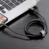 Baseus Cafule CALKLF-AG1 USB-A–Lightning-kaapeli, 2,4 A, 0,5 m, musta/harmaa