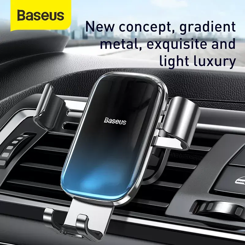 Passiivinen teline Baseus Glaze Gravity matkapuhelimelle musta