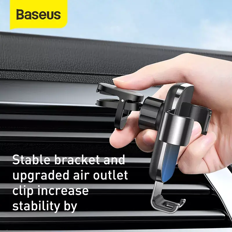 Passiivinen teline Baseus Glaze Gravity matkapuhelimelle musta
