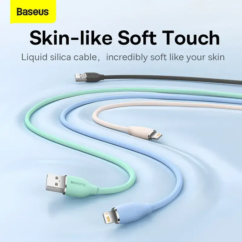 USB 2.0 -datakaapeli Baseus Jelly Lightning - USB-A 1,2 m, musta
