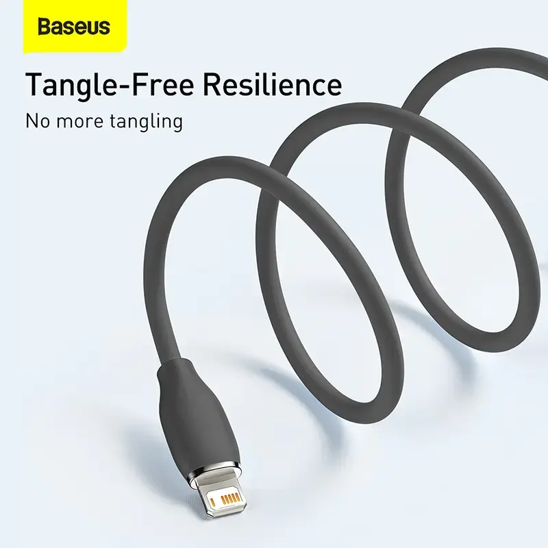 USB 2.0 -datakaapeli Baseus Jelly Lightning - USB-A 1,2 m, musta