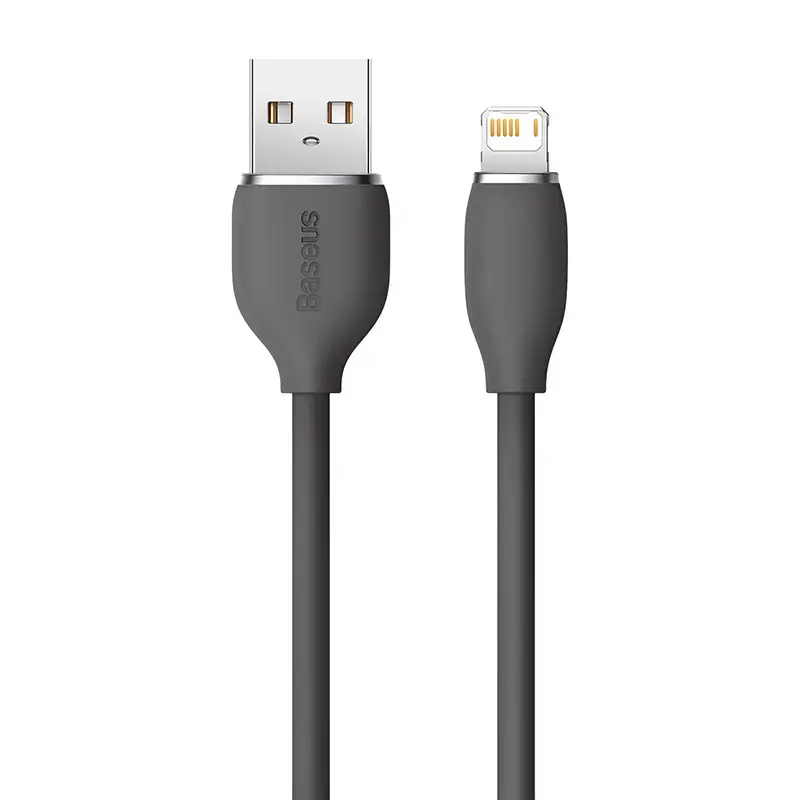 USB 2.0 -datakaapeli Baseus Jelly Lightning - USB-A 1,2 m, musta
