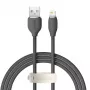 USB 2.0 -datakaapeli Baseus Jelly Lightning - USB-A 1,2 m, musta