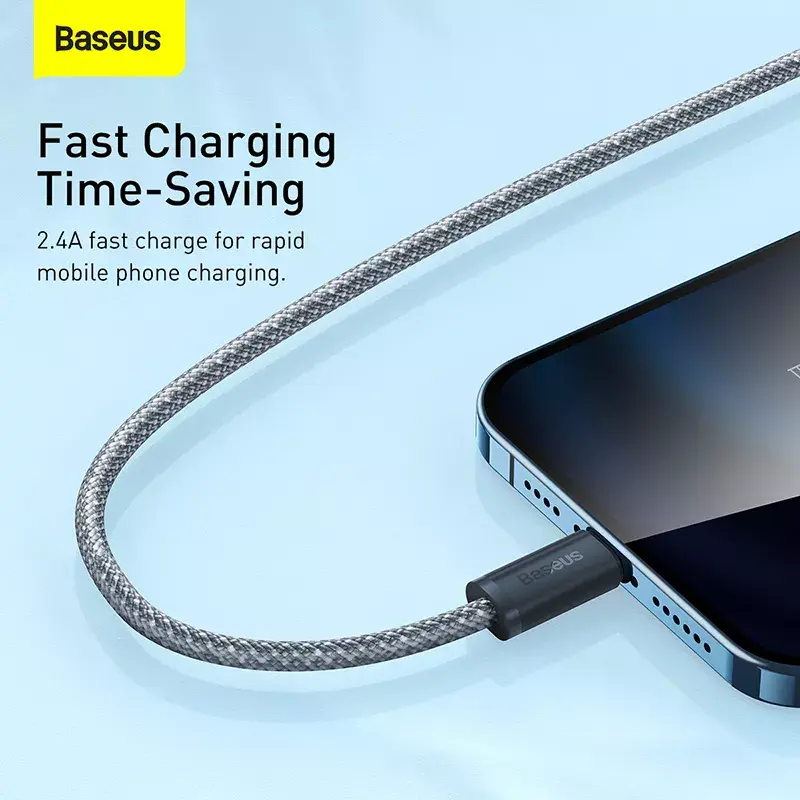 Baseus Dynamic 2 m harmaa Lightning - USB-A -kaapeli