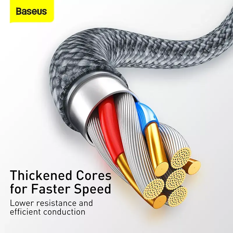 Baseus Dynamic 2 m harmaa Lightning - USB-A -kaapeli