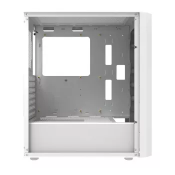 Tietokonekotelo Darkflash DK351 WHITE Midi Tower, Micro ATX/ATX/ITX, karkaistu lasi, valkoinen, 200×390×450 mm