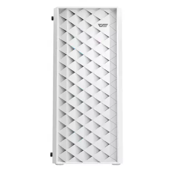 Tietokonekotelo Darkflash DK351 WHITE Midi Tower, Micro ATX/ATX/ITX, karkaistu lasi, valkoinen, 200×390×450 mm