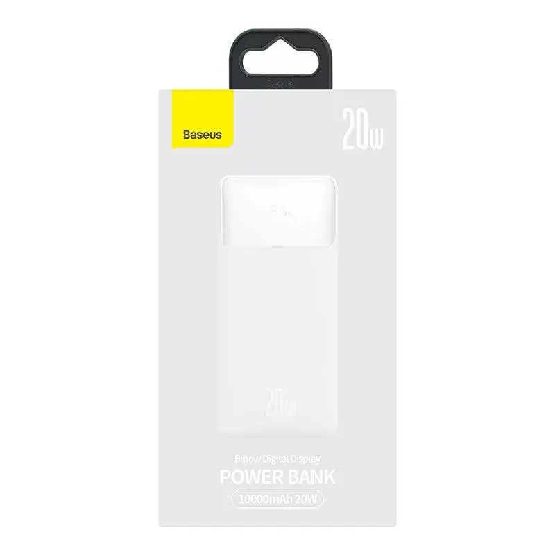 Powerbank Baseus Bipow 10000mAh, 20W (valkoinen)