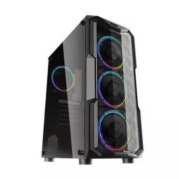 Tietokonekotelo Darkflash Aquarius Acrylic ATX musta