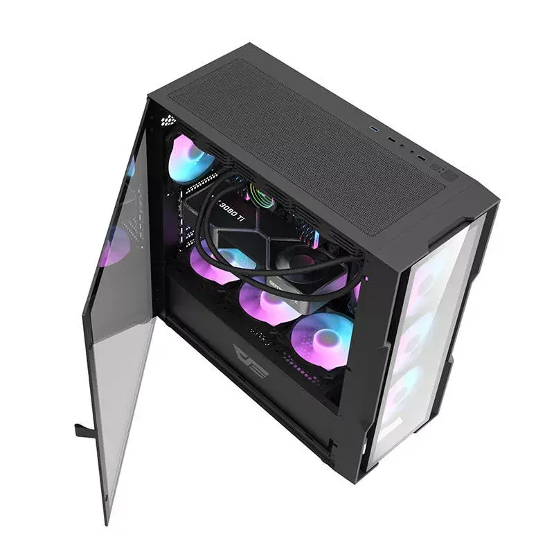 Darkflash DK431 Glass tietokonekotelo, ATX, musta