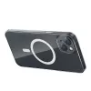 Baseus Magnetic Crystal Clear puhelinkotelo iPhone 13 -puhelimeen, läpinäkyvä, karkaistu lasinen näytönsuojus