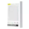 Baseus Magnetic Crystal Clear puhelinkotelo iPhone 13 -puhelimeen, läpinäkyvä, karkaistu lasinen näytönsuojus