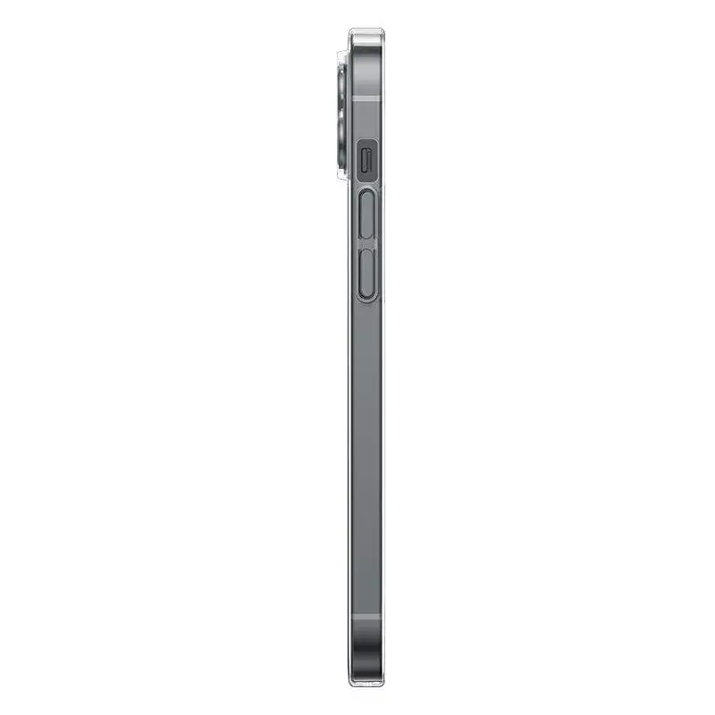 Baseus Magnetic Crystal Clear puhelinkotelo iPhone 13 -puhelimeen, läpinäkyvä, karkaistu lasinen näytönsuojus