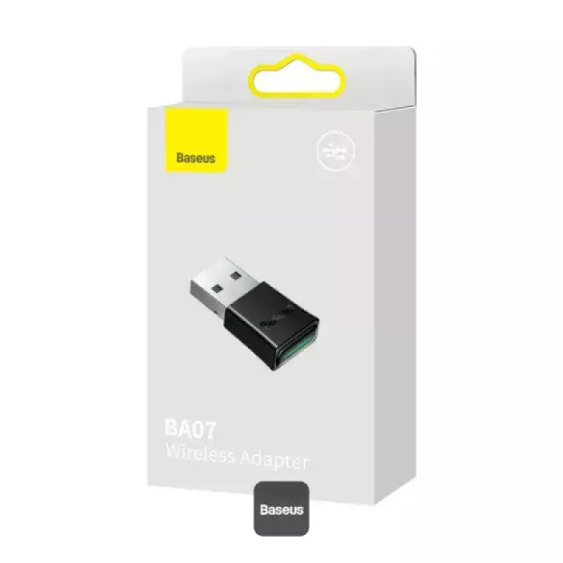 Baseus BA07 Mini Bluetooth-sovitin PC-tietokoneelle, USB 5.3 langaton Bluetooth-vastaanotin - musta
