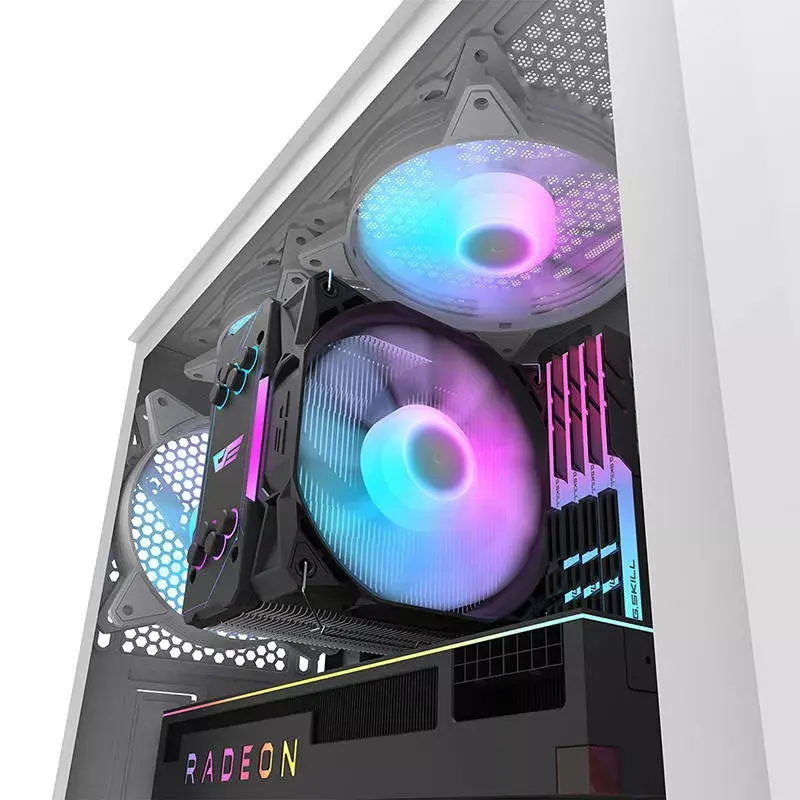 Darkflash DK352 Plus tietokonekotelo ATX musta ja valkoinen