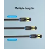 Ethernet-verkkokaapeli Vention Cat.8 S/FTP 1 m musta RJ-45 kullattu