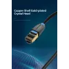 Ethernet-verkkokaapeli Vention Cat.8 S/FTP 1 m musta RJ-45 kullattu