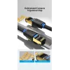 Ethernet-verkkokaapeli Vention Cat.8 S/FTP 1 m musta RJ-45 kullattu