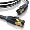 Ethernet-verkkokaapeli Vention Cat.8 S/FTP 1 m musta RJ-45 kullattu