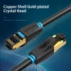 Ethernet-verkkokaapeli Vention Cat.8 S/FTP 1 m musta RJ-45 kullattu