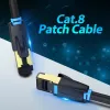 Verkkokaapeli Vention Cat.8 S/FTP RJ-45 - RJ-45 5 m musta