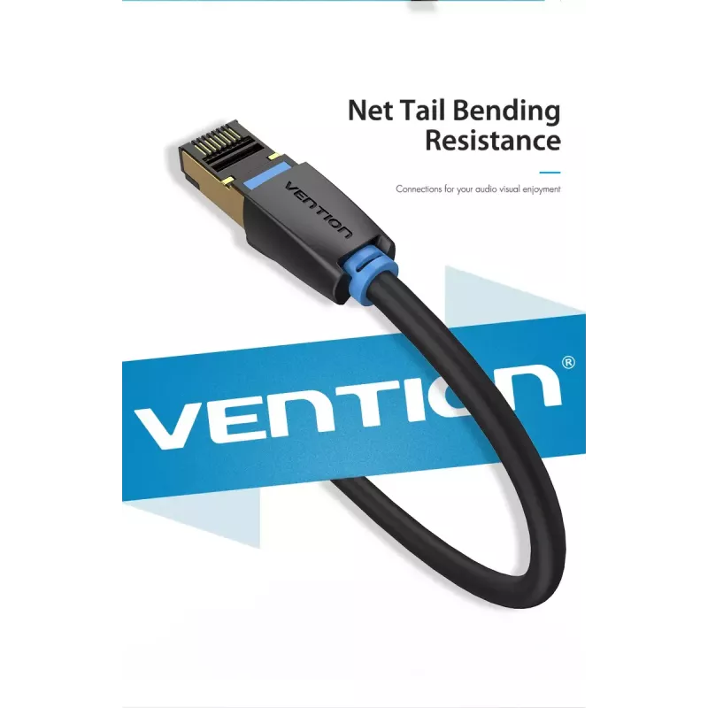 Verkkokaapeli Vention Cat.8 SFTP patch-kaapeli RJ-45 8 m musta