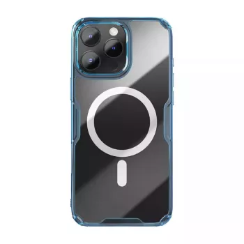 TPU-kotelo Nillkin Nature iPhone 16 Plus -puhelimeen — magneettinen, sininen, ohut suojakotelo