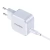 CHOETECH PD8007 GaN USB-C-laturi 45 W, PD3.0, QC3.0, PPS, EU, valkoinen