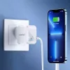CHOETECH PD8007 GaN USB-C-laturi 45 W, PD3.0, QC3.0, PPS, EU, valkoinen