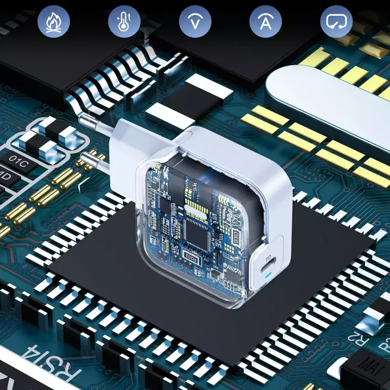 CHOETECH PD8007 GaN USB-C-laturi 45 W, PD3.0, QC3.0, PPS, EU, valkoinen