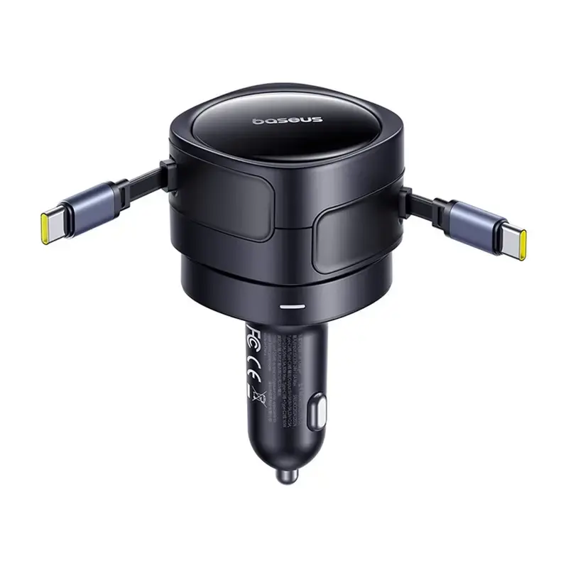 Autolaturi Baseus Enjoyment Max 60W integroiduilla USB-C-kaapeleilla, 60W lähtö