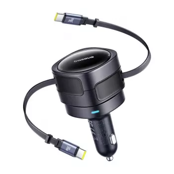 Autolaturi Baseus Enjoyment Max 60W integroiduilla USB-C-kaapeleilla, 60W lähtö