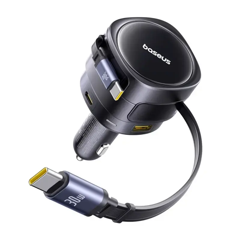 Autolaturi Baseus Enjoyment Max 90W USB-C- ja USB-A-liitännöillä