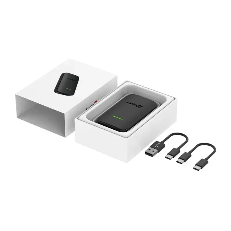 Langaton sovitin Carlinkit CPC200-A2A Android Autolle — 5 GHz/2,4 GHz WLAN, Bluetooth 5.2, USB-C, 5V 1A